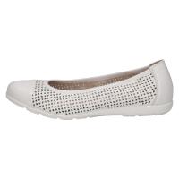Caprice ballerina vit skinn