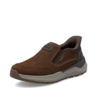 Rieker herrloafer i brun nubuck - Extra wide