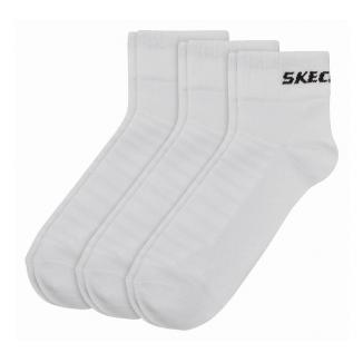 Skechers Basic Quarter 3 pack socka i vitt
